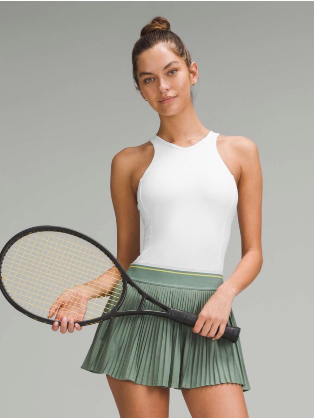 Lululemon Waist-Length V-Neck Tennis Tank Top White Medium Support B/C Cup